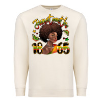 Sandshell juneteenth 1865 black woman Premium Sweatshirt - LillyAllenDesigns