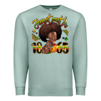 Seafoam juneteenth 1865 black woman Premium Sweatshirt - LillyAllenDesigns
