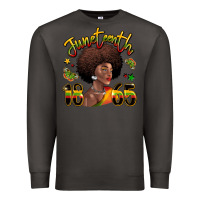 Smoke juneteenth 1865 black woman Premium Sweatshirt - LillyAllenDesigns