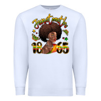 White juneteenth 1865 black woman Premium Sweatshirt - LillyAllenDesigns