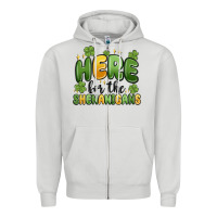 Dove Grey here for the shenanigans Zipper Hoodie - MaliasSmallBusiness