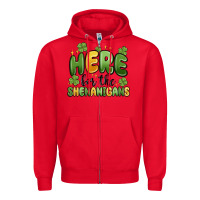 Red here for the shenanigans Zipper Hoodie - MaliasSmallBusiness