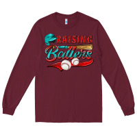 Burgundy raising ballers Long Sleeve Tee - NancyCooperArtShop