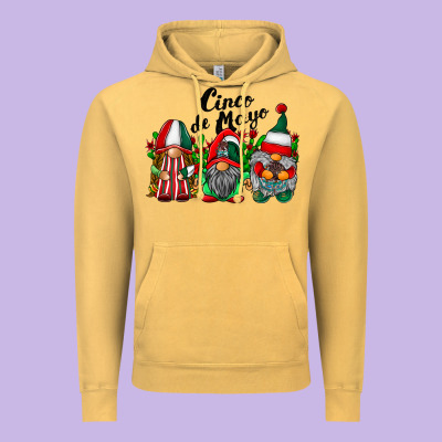 Cinco De Mayo Mexican Flag Gnomes Vintage Hoodie Designed By Racoondesign