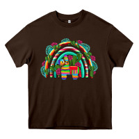 Chocolate Brown mexican pinata rainbow Heavy Core Tee - Artiststas
