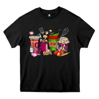 Black lunch lady coffee cups Heavy Core Tee - texasbilliewilder