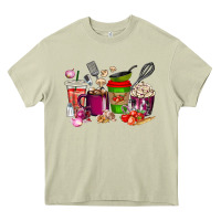 Mossy lunch lady coffee cups Heavy Core Tee - texasbilliewilder