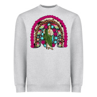 Heather Grey san judas rainbow Heavyweight Sweatshirt - JahusDesignShop