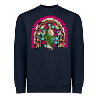 Navy san judas rainbow Heavyweight Sweatshirt - JahusDesignShop