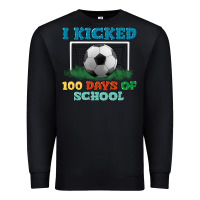 Black i kicked 100 days of school Premium Sweatshirt - LillyAllenDesigns