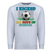 Heather Grey i kicked 100 days of school Premium Sweatshirt - LillyAllenDesigns