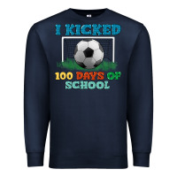 Navy i kicked 100 days of school Premium Sweatshirt - LillyAllenDesigns