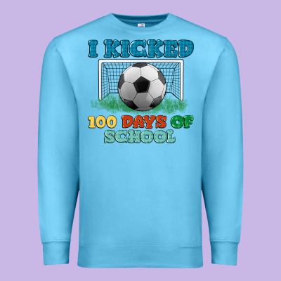 I Kicked 100 Days Of School Premium Sweatshirt Designed By Lillyallendesigns