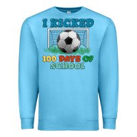Ocean Blue i kicked 100 days of school Premium Sweatshirt - LillyAllenDesigns