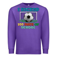 Purple i kicked 100 days of school Premium Sweatshirt - LillyAllenDesigns