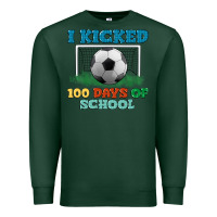 Sports Green i kicked 100 days of school Premium Sweatshirt - LillyAllenDesigns