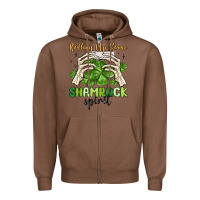 Chestnut rolling up some shamrock spirit Zipper Hoodie - MaliasSmallBusiness