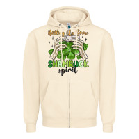 Sandshell rolling up some shamrock spirit Zipper Hoodie - MaliasSmallBusiness