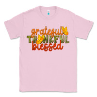 Bubblegum Pink Fall Grateful Thankful Blessed Classic Tee - LillyAllenDesigns