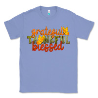 Colony Blue Fall Grateful Thankful Blessed Classic Tee - LillyAllenDesigns