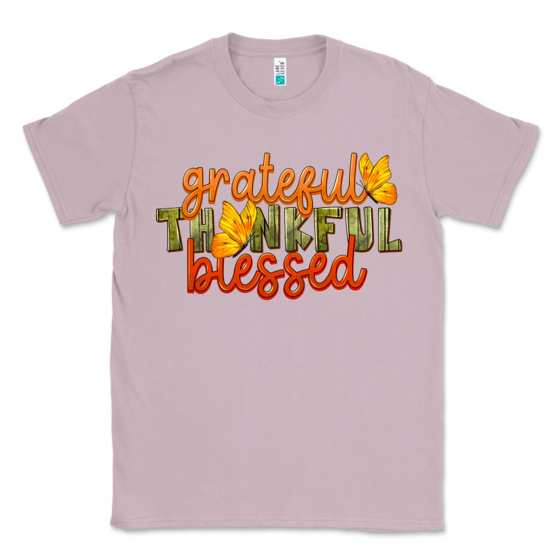 Fall Grateful Thankful Blessed Classic Tee by LillyAllenDesigns | Teevron