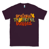 Plum Fall Grateful Thankful Blessed Classic Tee - LillyAllenDesigns