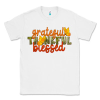 White Fall Grateful Thankful Blessed Classic Tee - LillyAllenDesigns