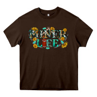 Chocolate Brown miner life Heavy Core Tee - texasbilliewilder