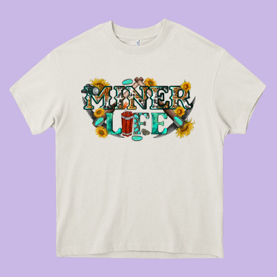 Miner Life Heavy Core Tee Designed By Texasbilliewilder