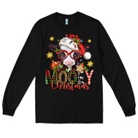 Black mooey christmas baby calf Long Sleeve Tee - Jasminsmagicworld