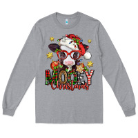 Heather Grey mooey christmas baby calf Long Sleeve Tee - Jasminsmagicworld