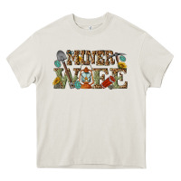 Cream miner wife Heavy Core Tee - texasbilliewilder