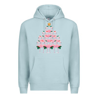 Blue Mist Christmas Tree Flamingo Premium Hoodie - Bettercallsaul