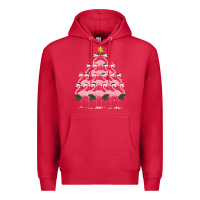 Cardinal Christmas Tree Flamingo Premium Hoodie - Bettercallsaul