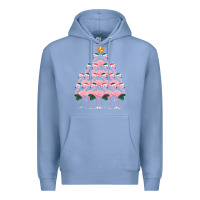 Colony Blue Christmas Tree Flamingo Premium Hoodie - Bettercallsaul