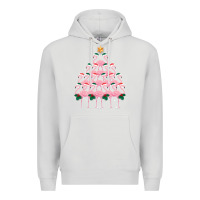 Dove Grey Christmas Tree Flamingo Premium Hoodie - Bettercallsaul