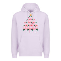 Lilac Christmas Tree Flamingo Premium Hoodie - Bettercallsaul