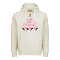 Oatmeal Heather Christmas Tree Flamingo Premium Hoodie - Bettercallsaul