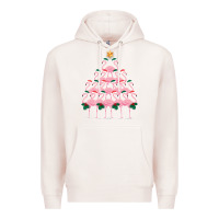 Pale Pink Christmas Tree Flamingo Premium Hoodie - Bettercallsaul