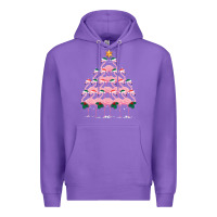 Purple Christmas Tree Flamingo Premium Hoodie - Bettercallsaul