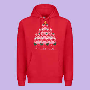 Christmas Tree Flamingo Premium Hoodie Designed By Bettercallsaul