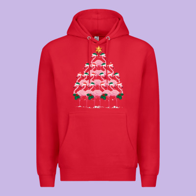 Christmas Tree Flamingo Premium Hoodie Designed By Bettercallsaul