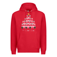 Red Christmas Tree Flamingo Premium Hoodie - Bettercallsaul