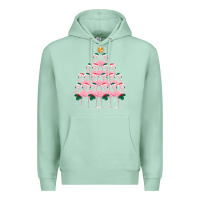 Seafoam Christmas Tree Flamingo Premium Hoodie - Bettercallsaul