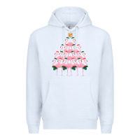 White Christmas Tree Flamingo Premium Hoodie - Bettercallsaul