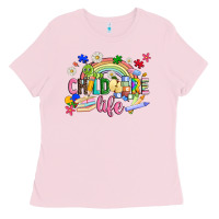 Bubblegum Pink childcare life Ladies Tee - JahusDesignShop