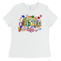 White childcare life Ladies Tee - JahusDesignShop
