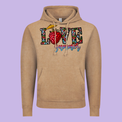 Love Summer Vintage Hoodie Designed By Cowhidedigitalart