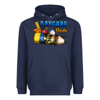 Navy daycare dude Heavyweight Hoodie - BundleAndBundleShop
