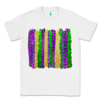White mardi gras brushstrokes Classic Tee - AdoDesignShop